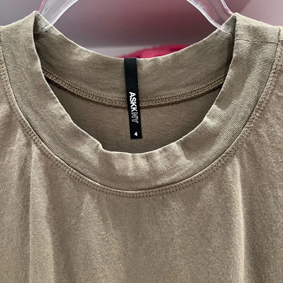 ASK NY Boxy Olive tee - Picture 2 of 6